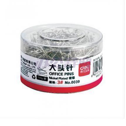 得力0039大頭針 100g/筒